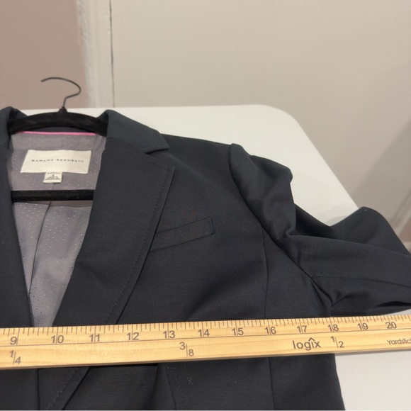 Banana Republic Black Blazer Jacket Long Sleeve Women Size 6 Career Academia - Picture 11 of 11